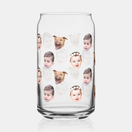 Angepasstes Gesicht, einzigartiges Familiengeschen Dosenglas (Vorderseite)