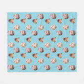 Angepasstes Gesicht, einzigartiges Familiengeschen Fleecedecke (Vorderseite (Horizontal))