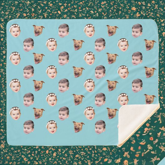 Angepasstes Gesicht, einzigartiges Familiengeschen Sherpadecke