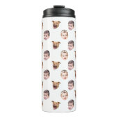 Angepasstes Gesicht, einzigartiges Familiengeschen Thermosbecher (Vorderseite)