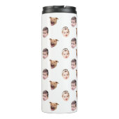 Angepasstes Gesicht, einzigartiges Familiengeschen Thermosbecher (Rückseite)