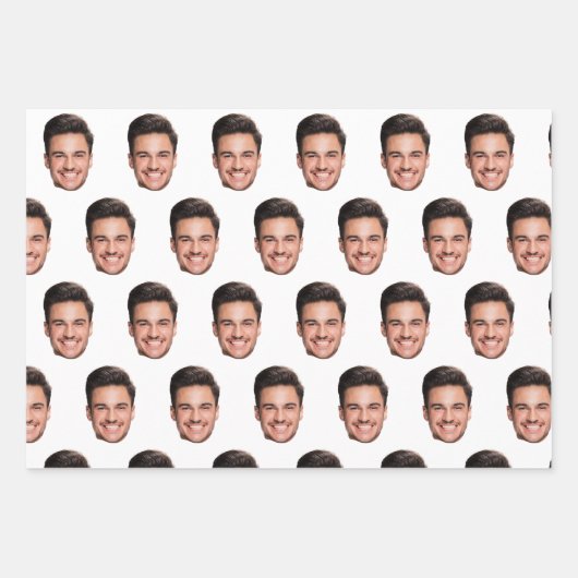 Angepasstes Gesicht Geschenkpapier Set (Vorderseite)