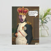 Angepasstes Gesicht im Lochkönig mit Kronenposter Einladung (Stehend Vorderseite)