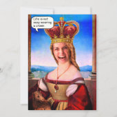 Angepasstes Gesicht in der gesamten Königin mit Kr Einladung (Vorderseite)