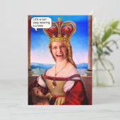 Angepasstes Gesicht in der gesamten Königin mit Kr Einladung (Stehend Vorderseite)