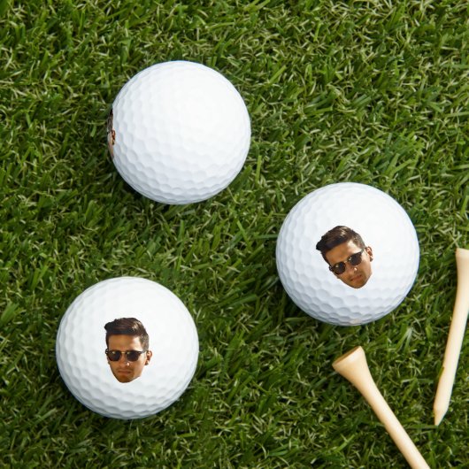 Angepasstes Gesicht New Dad Personalisiert Golfball (Insitu Gras)