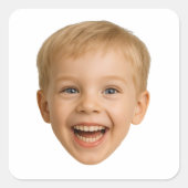 Angepasstes Gesicht Quadratischer Aufkleber (Vorderseite)