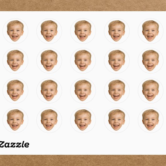 Angepasstes Gesicht Runder Aufkleber