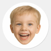 Angepasstes Gesicht Runder Aufkleber (Vorderseite)