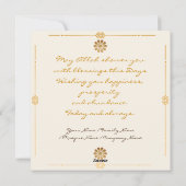 Angepasstes Happy Eid Mubarak White Feiertagskarte (Rückseite)