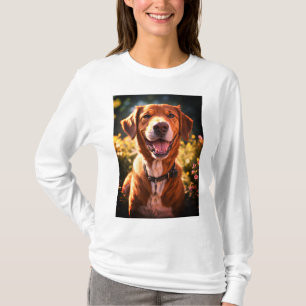 Angepasstes Herz gehört zum Foto für Hunde mit län T-Shirt