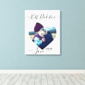 Angepasstes herzförmiges Bild und Text Leinwanddruck (Insitu (Holzboden))