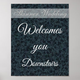 Angepasstes Hochzeitsrichtungszeichen Poster