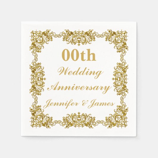 Angepasstes Hochzeitstag Serviette (Vorderseite)