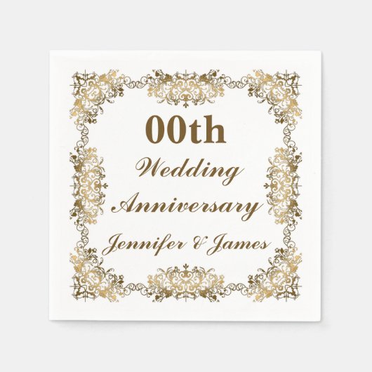 Angepasstes Hochzeitstag Serviette (Vorderseite)