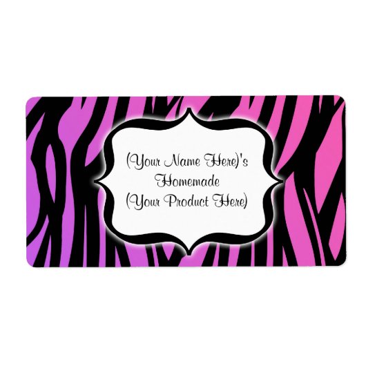 Angepasstes Hot-Zebra-Label (Vorne)