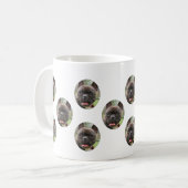 Angepasstes Hundegesicht - Personalisiertes Muster Kaffeetasse (Vorderseite Links)