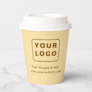 Angepasstes Ihr Logo Stylisches Minimal Business-L Pappbecher