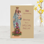 Angepasstes Jahr 51. Jahr der Ordination Karte (Gelbe Blume)