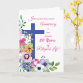 Angepasstes Jahr, Jahrestag, Geburtskreuz Karte (Gelbe Blume)