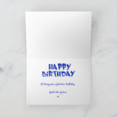 Angepasstes jedes Alter gestopftes Kaninchen Gebur Karte (Innenseite)