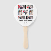 Angepasstes Jubiläum I Liebe Sie 7 Foto Collage Fächer (Rückseite)