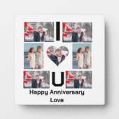 Angepasstes Jubiläum I Liebe Sie 7 Foto Collage Fotoplatte (Vorderseite)