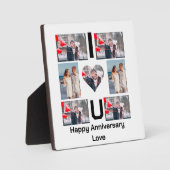 Angepasstes Jubiläum I Liebe Sie 7 Foto Collage Fotoplatte (Vorderseite)