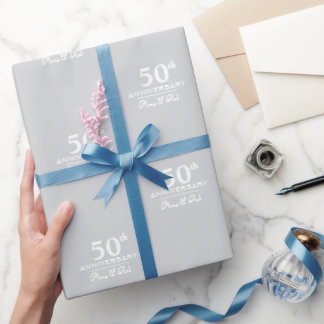 Angepasstes Jubiläum modern und minimalistisch Geschenkpapier