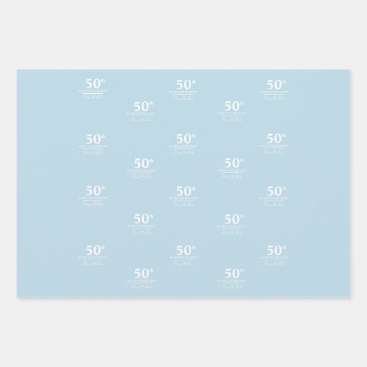 Angepasstes Jubiläum modern und minimalistisch Geschenkpapier Set (Vorderseite)