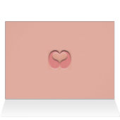 Angepasstes Jubiläum Rosa Abstraktes 3D-Herz (Innenansicht Horizontal (Oben))