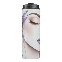 Angepasstes Lavendel-Lila Frau Elegante Schönheit Thermosbecher