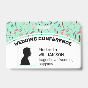 Angepasstes Logo Foto ID Delegate NEO MINT FLORAL Ausweis