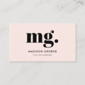 Angepasstes Logo Monogramm moderner minimalistisch Visitenkarte (Vorderseite)