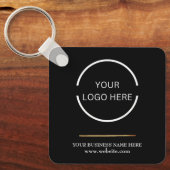 Angepasstes Minimalistisches Firmenlogo und QR-Cod Schlüsselanhänger (Vorderseite)
