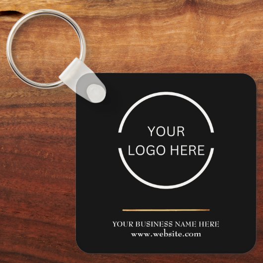 Angepasstes Minimalistisches Firmenlogo und QR-Cod Schlüsselanhänger (Vorderseite)