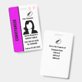 Angepasstes Mitarbeiter-ID-Abzeichen Ausweis (Vorder- & Rückseite)