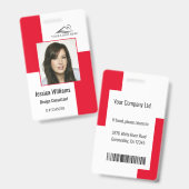 Angepasstes, modernes Corporate Mitarbeiter-ID-Abz Ausweis (Front & Back)