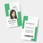 Angepasstes modernes Corporate Mitarbeiter-ID-Abze Ausweis (Front & Back)