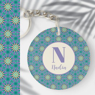 Angepasstes modernes einfaches geometrisches Muste Schlüsselanhänger