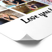 Angepasstes modernes Jubiläum 9 Foto Collage Poster (Ecke)