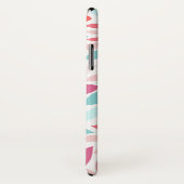 Angepasstes modernes Monogramm Aquamarin rosa Case-Mate iPhone Hülle (Hinten/Rechts)