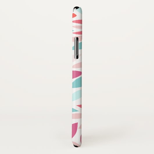 Angepasstes modernes Monogramm Aquamarin rosa Case-Mate iPhone Hülle (Hinten/Rechts)