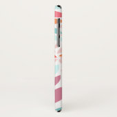 Angepasstes modernes Monogramm Aquamarin rosa Case-Mate iPhone Hülle (Hinten/Links)