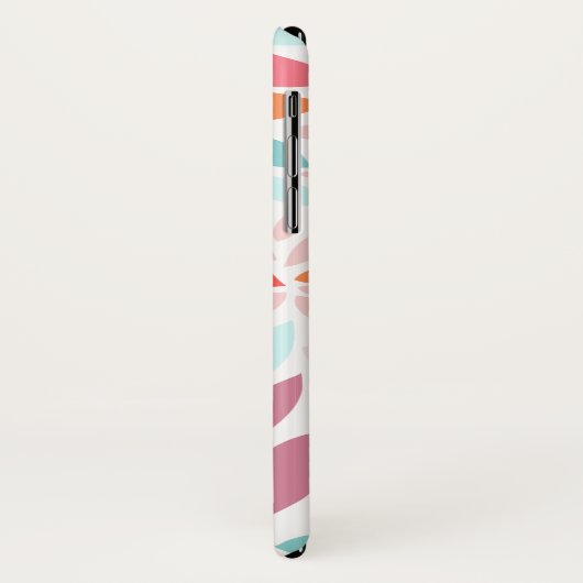 Angepasstes modernes Monogramm Aquamarin rosa Case-Mate iPhone Hülle (Hinten/Links)