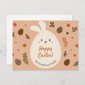 Angepasstes, modernes Niedliches Ostereis mit gest Postkarte (Vorne/Hinten)