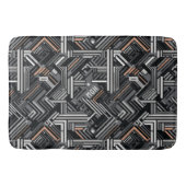 Angepasstes Monogramm Abstraktes Industriemuster Badematte (Vorderseite)