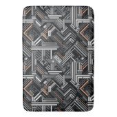 Angepasstes Monogramm Abstraktes Industriemuster Badematte (Vorderseite Vertikal)