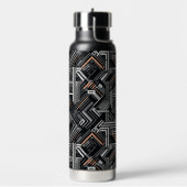 Angepasstes Monogramm Abstraktes Industriemuster Trinkflasche (Links)