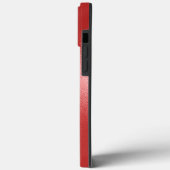 Angepasstes Monogramm aus risierter roter Textur Case-Mate iPhone Hülle (Rückseite / Links)